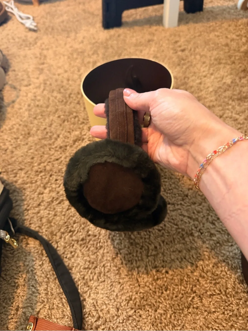UGG Dark Brown Earmuffs – Brand New in Box
